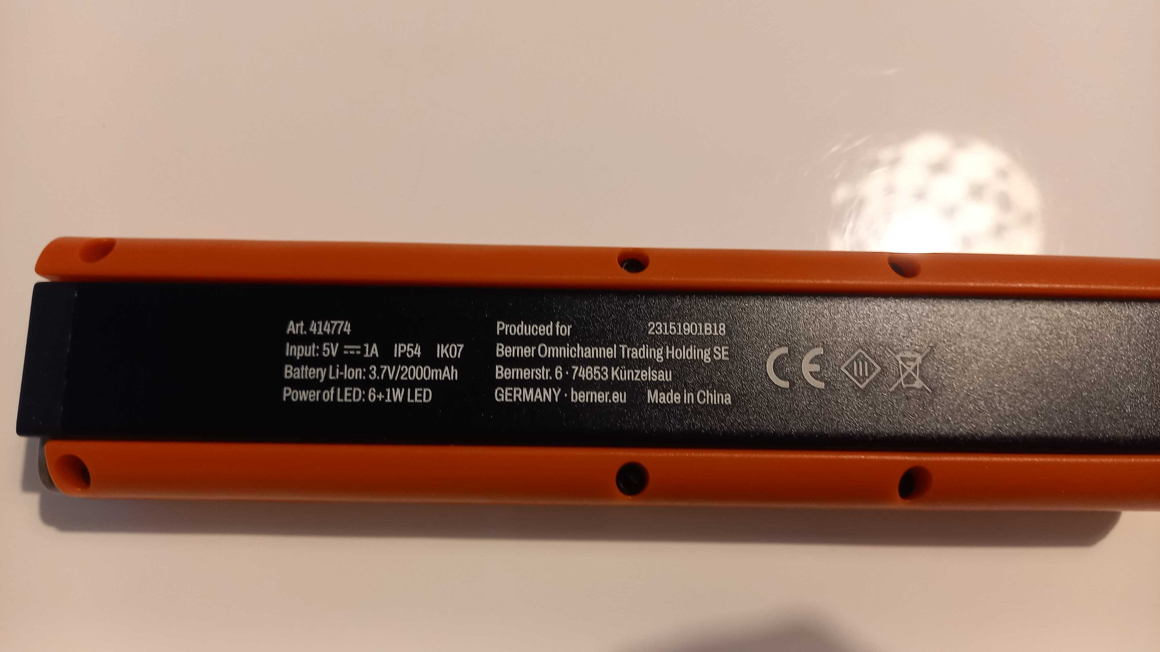 Lampa Flex Lux Slim 2w1 Top USB-C Berner 414774