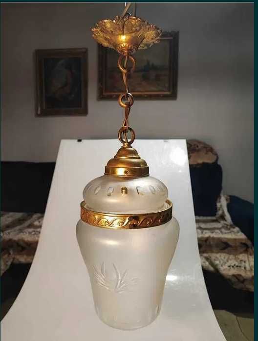 Przedwojenny plafon,lampa,żyrandol,art deco