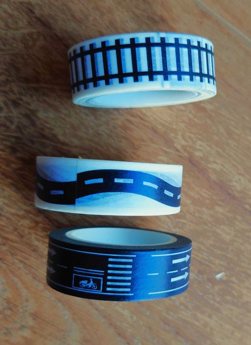 Taśma samoprzylepna droga, do parkowania, ulica, tory