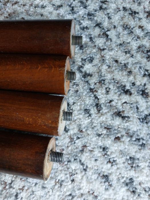 Drewniane nogi PRL stół vintage drewno