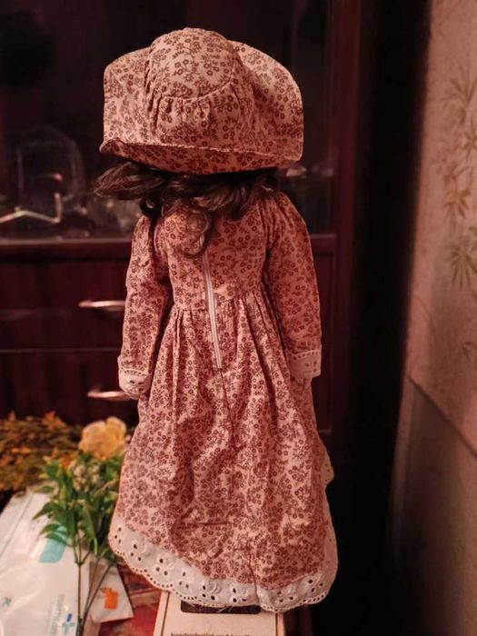 lalka dekoracyjna retro na podstawce - styl vintage