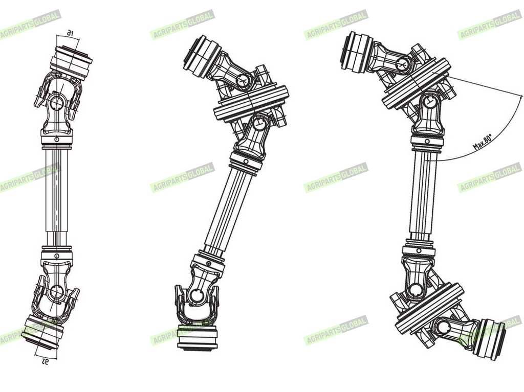 Ширококутні шарніри (80°) для сільськогосподарських карданних валів