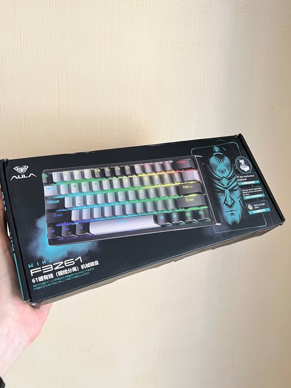 Новая AULA F3261 механическая клавиатура RGB с подсветкой