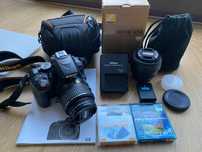 Aparat Nikon D5300 + 18-55 mm Nikkor II gen + 35 mm AF-S Nikkor 1.8G
