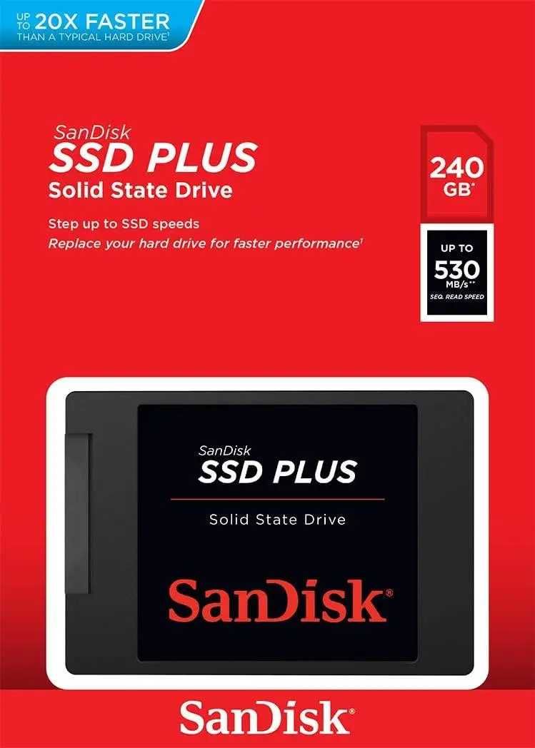 Жесткий диск SSD SanDisk Plus 240GB 2.5" SATAIII (SDSSDA-240G-G26)