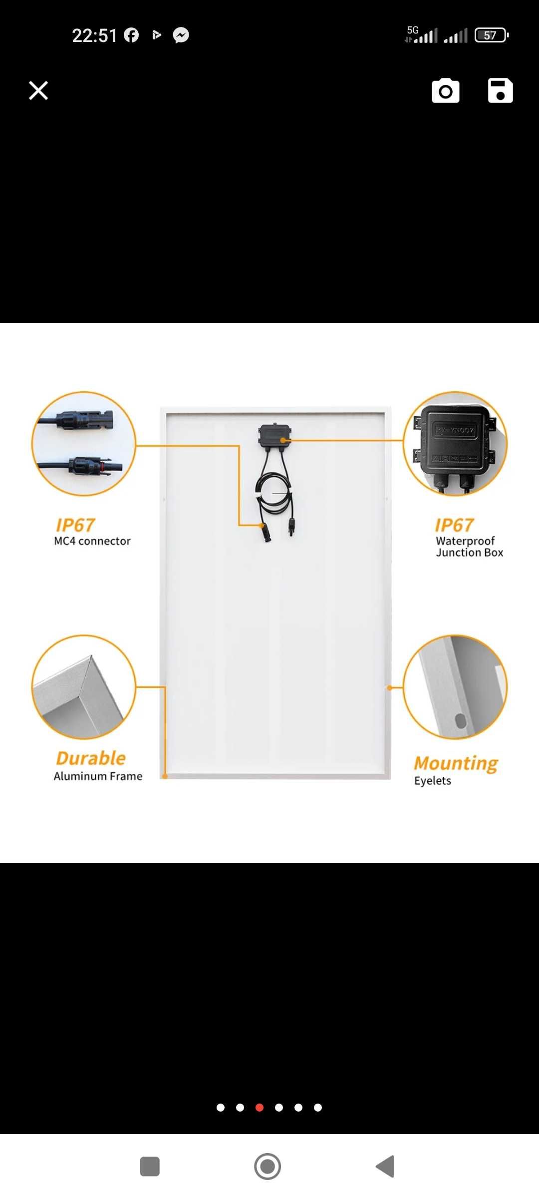 Painel solar de 200W /TOP