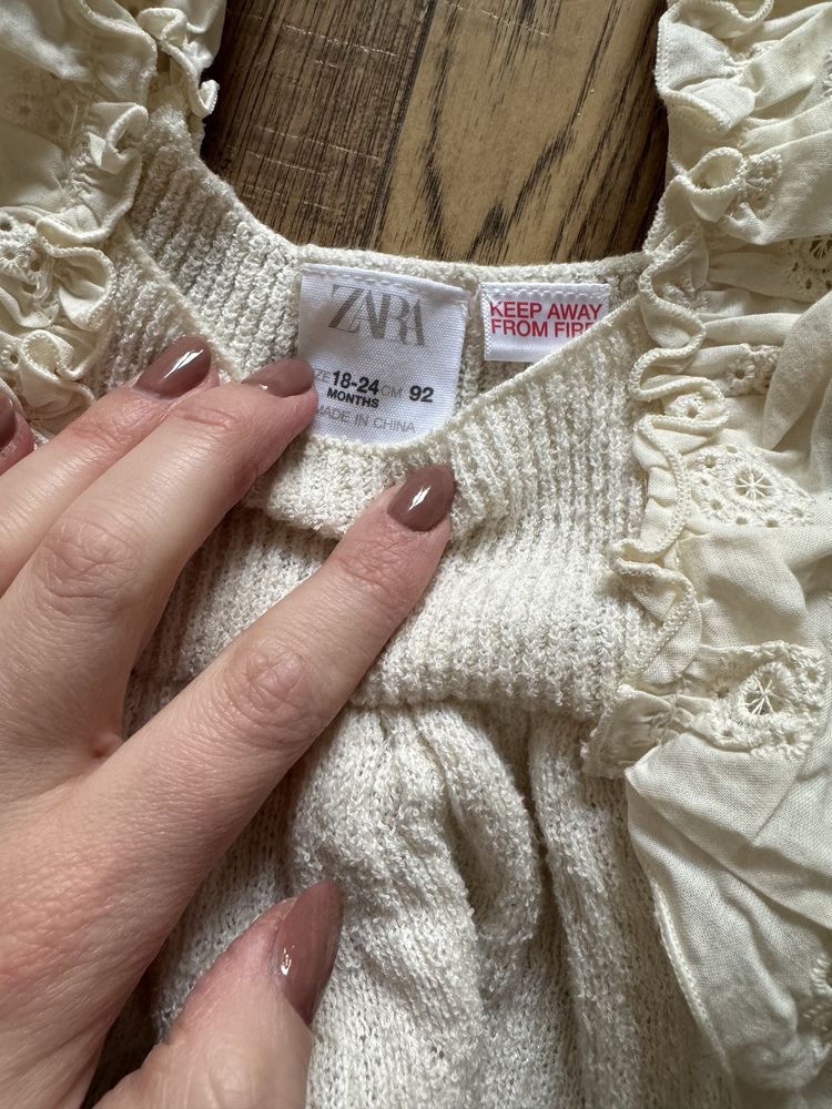 Zara sukienka boho ecru 92