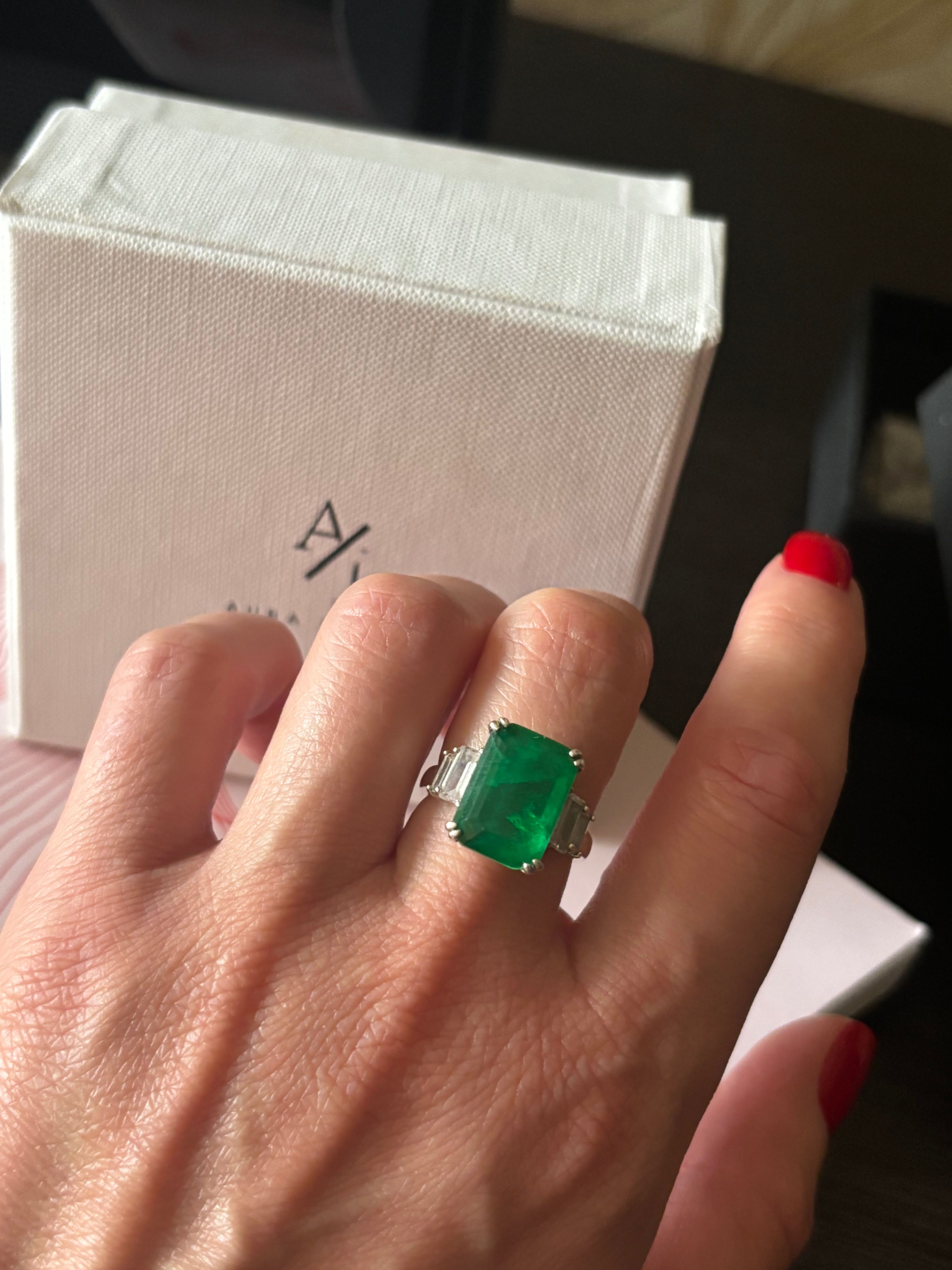 Aura jewels!!! Срібна каблучка з гідротермальним смарагдом, 17 розмір.