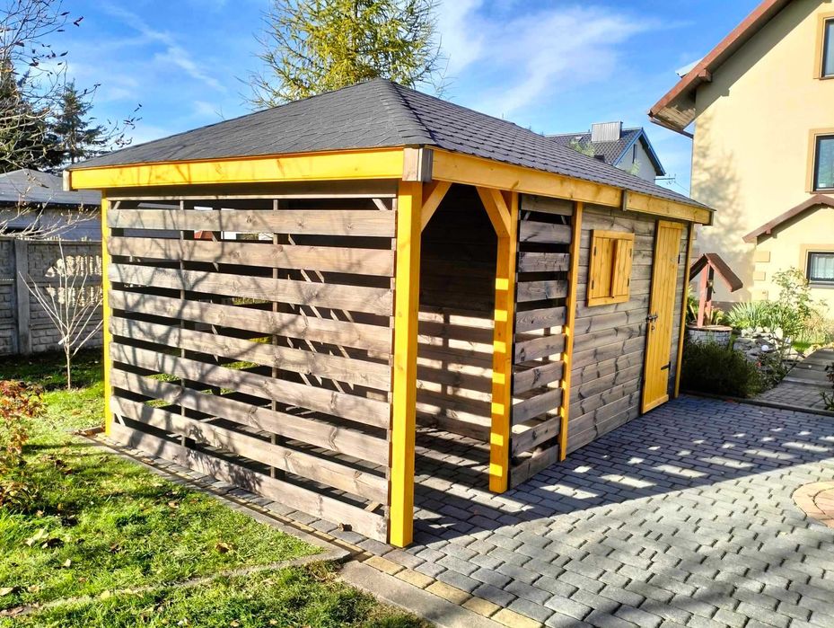 Domek narzędziowy z drewutnią Puszczyk 3x5m