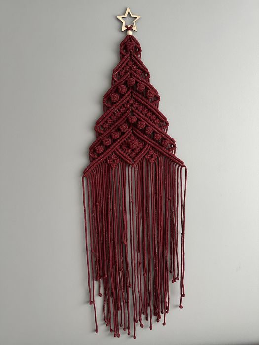 Choinka makramowa zawieszka