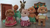 Sylvanian Families półki sklep łóżko 6 figurek pieski królik i myszka