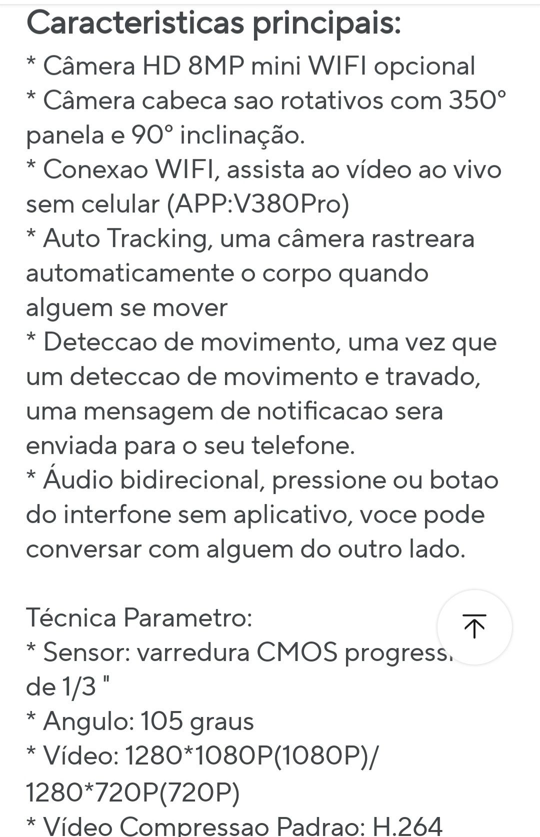 Camara vigilância wifi