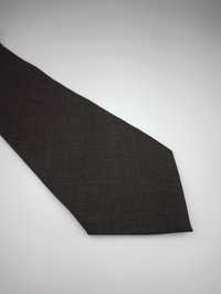 Sartoriale brązowy wełniany krawat gładki wel01