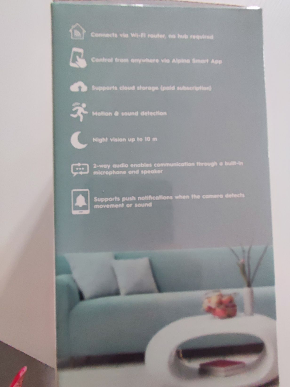 Inteligentna kamera wewnętrzna Alpina Smart home