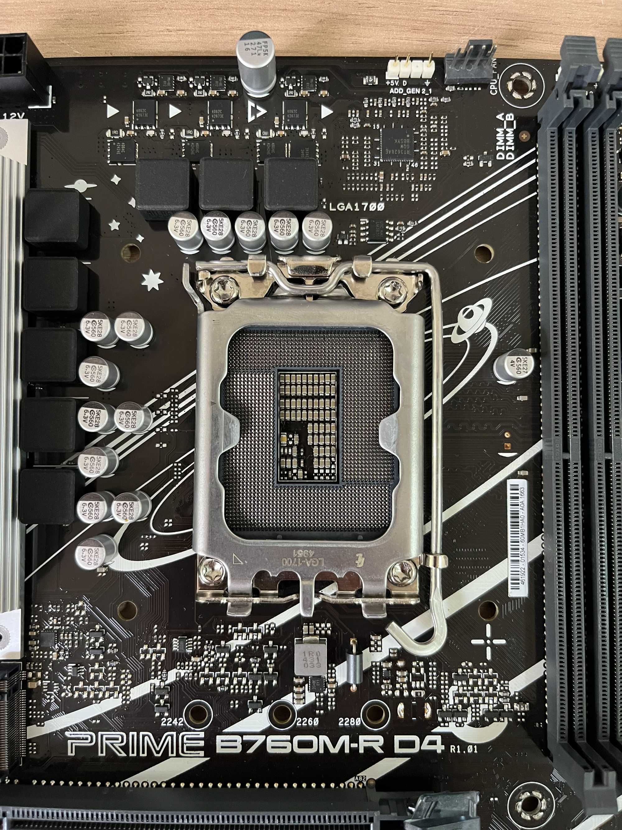 Материнская плата ASUS PRIME B760M-R D4 s1700 DDR4 Core i7 i9 Support