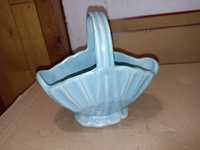 Blue ceramice niebieski ceramiczny Stary vintage koszyczek Covaneroft