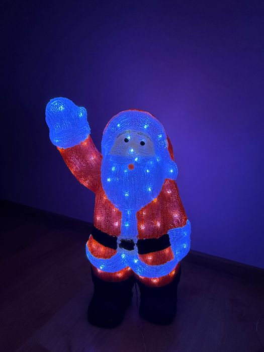 Świecacy mikołaj do ogrodu 60cm