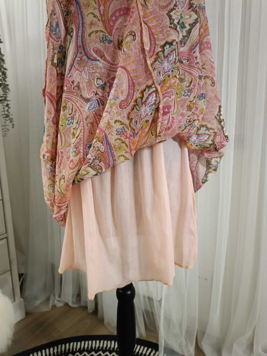 Sukienka plażowa szyfonowa różowa, Boho, Pussycat London, S/36