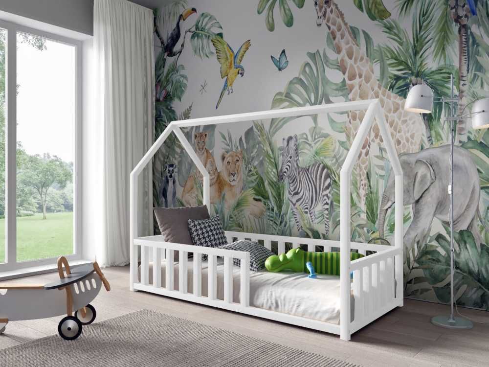Łóżeczko dziecięce 160x80 cm domek ANTOŚ z drewna!