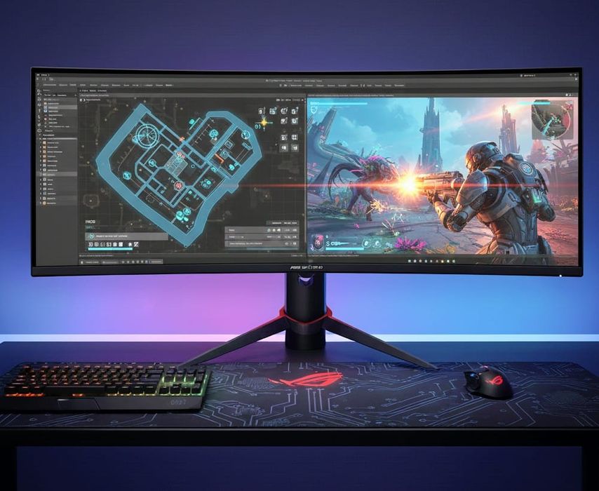 Monitor Gamingowy ASUS ROG Swift OLED PG49WCD 49″ sprzedam - zamienię