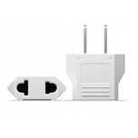 adapter sieciowy przejściówka z eu na usa biały