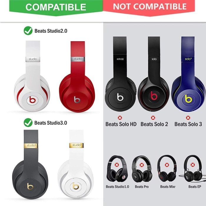 Амбушюры накладки подушечки Monster Beats Studio 2.0 3.0 BO500