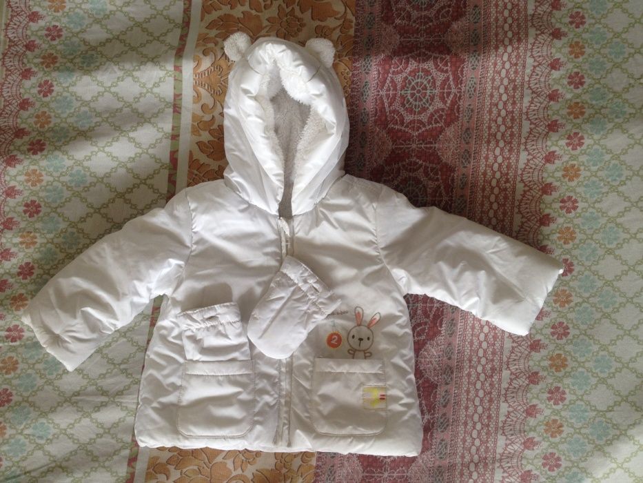 Куртка белоснежная, Mothercare, 6–9 мес.