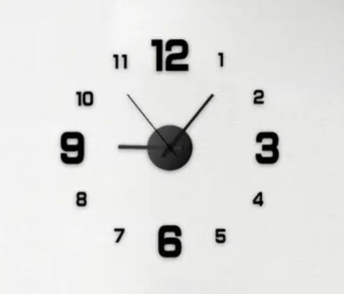 Zegar naklejany na ścianę duży