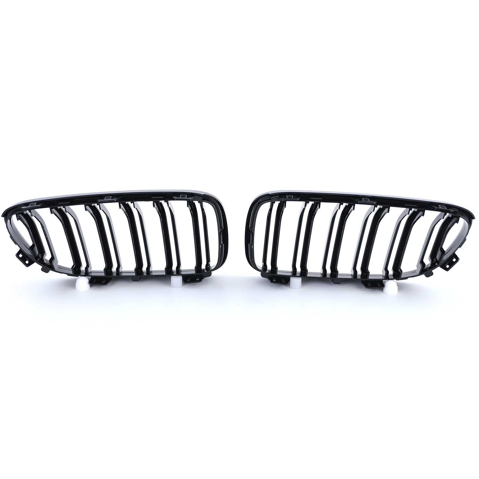 Grelha dupla para BMW Série 3 E92 E93 2010 a 2013 Preto Brilhante