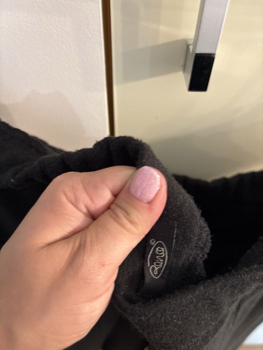 Grafitowa czarna szara długa grubsza spódnica XL z wełną