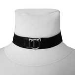 Naszyjnik rockowy / Obroża / Choker z głową kota / Model Donna