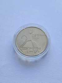 Монета 2 гривні Лесь Кузбас 2007 року.