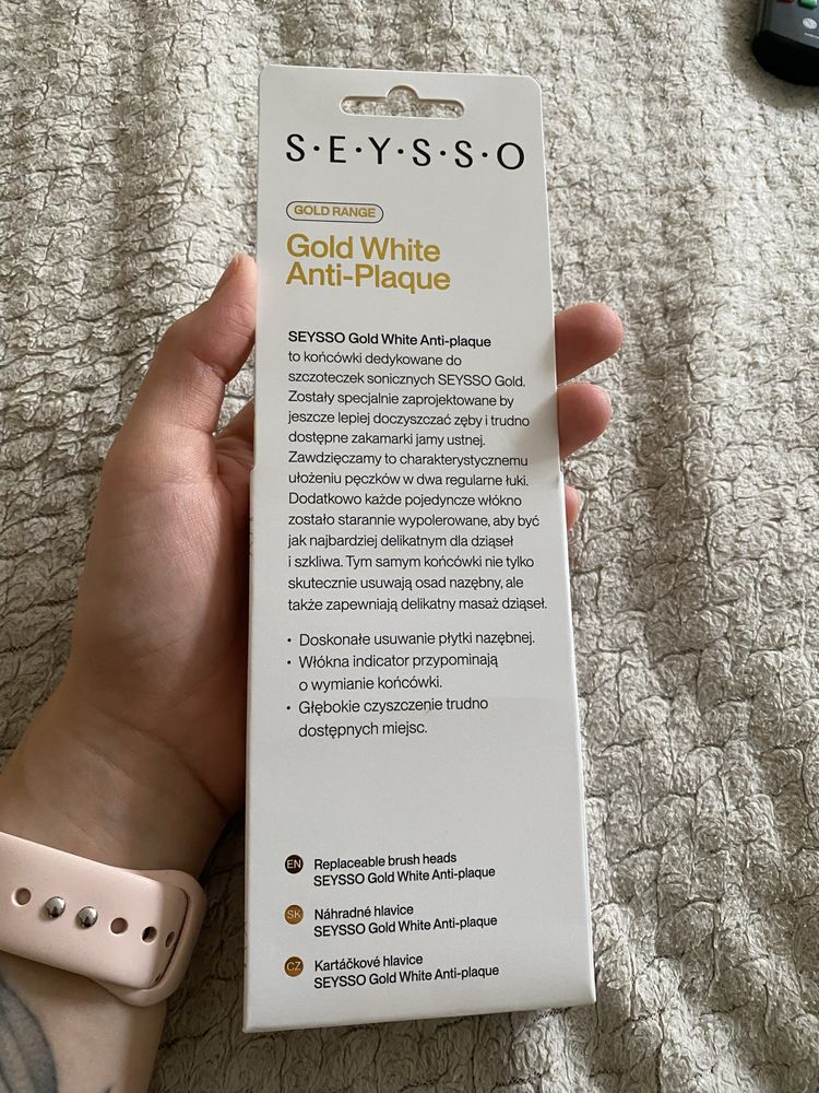 Seysso 2 koncowki Gold White Anti-Plaque