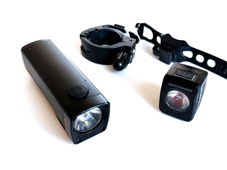 kit de luzes Bontrager Ion Pro RT e Flare RT - Bom estado