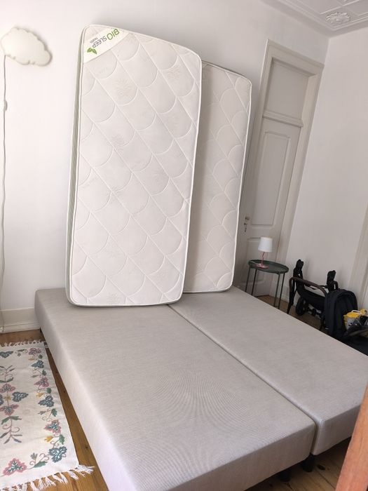 OFERTA LENÇÓIS! Camas + colchões solteiro sommier