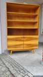 Duża biblioteczka witryna Design PRL Czechosłowacja Vintage Retro