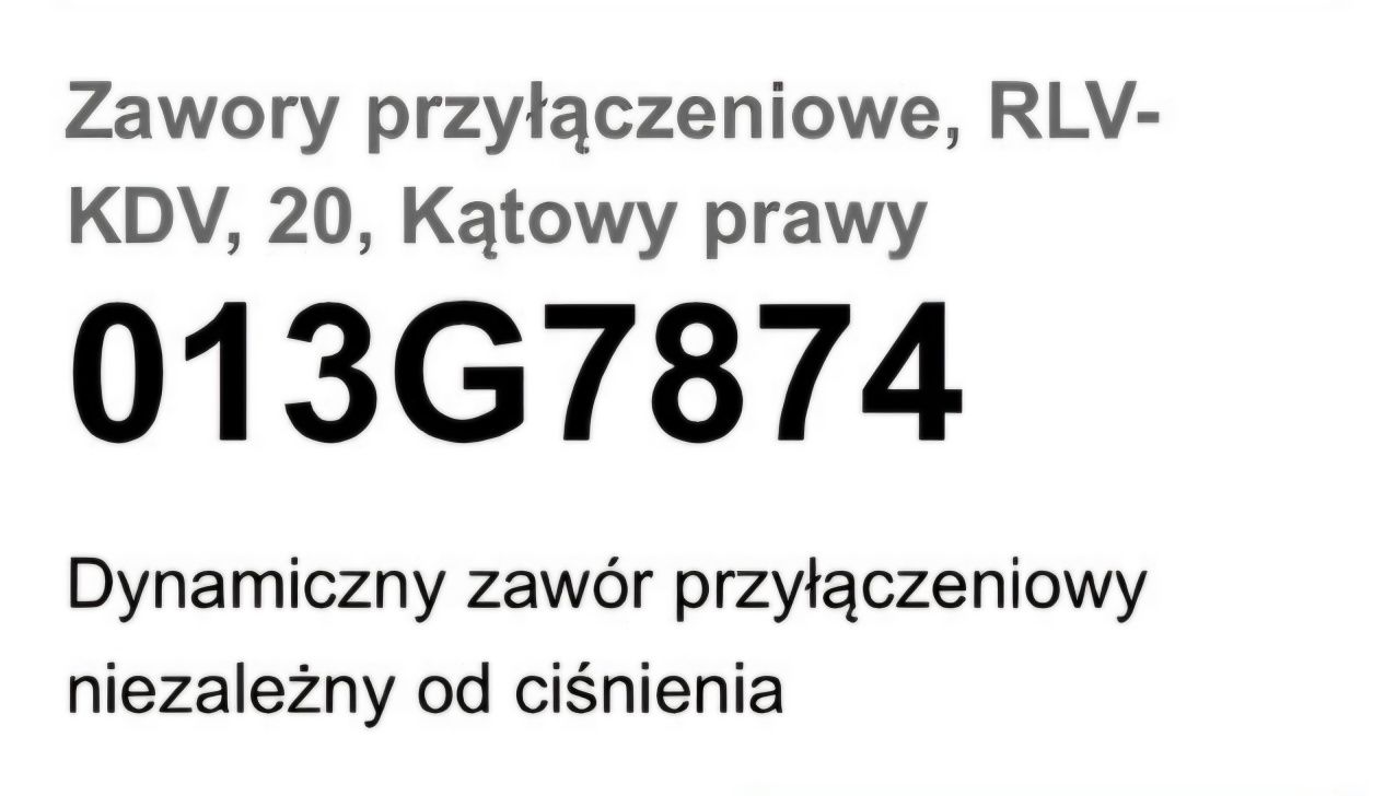 Zawory przyłączeniowe Danfoss, RLV, KDV 20