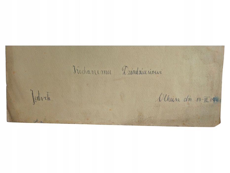 Akwarela Historyczna Olkusz 1941 Kochanemu Dziadziusiowi