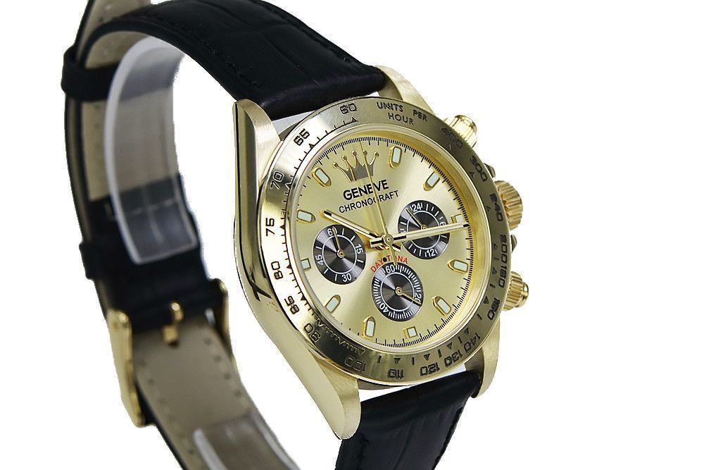 Złoty zegarek męski 14k 585 Geneve mw014y