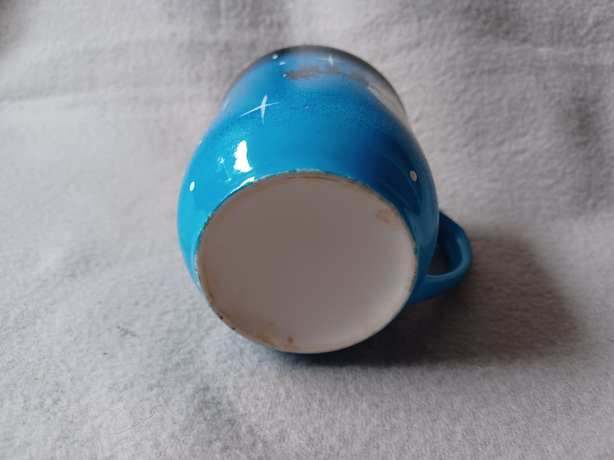 Świateczny kubek szklanka ręcznie malowany handmade ceramika