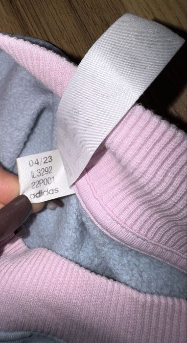 Bluza damska Adidas błękitno-kremowa