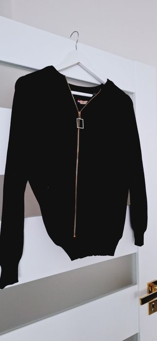 Azara paris bluza rozpinana sweterkowa dzianinowa zloty zamek