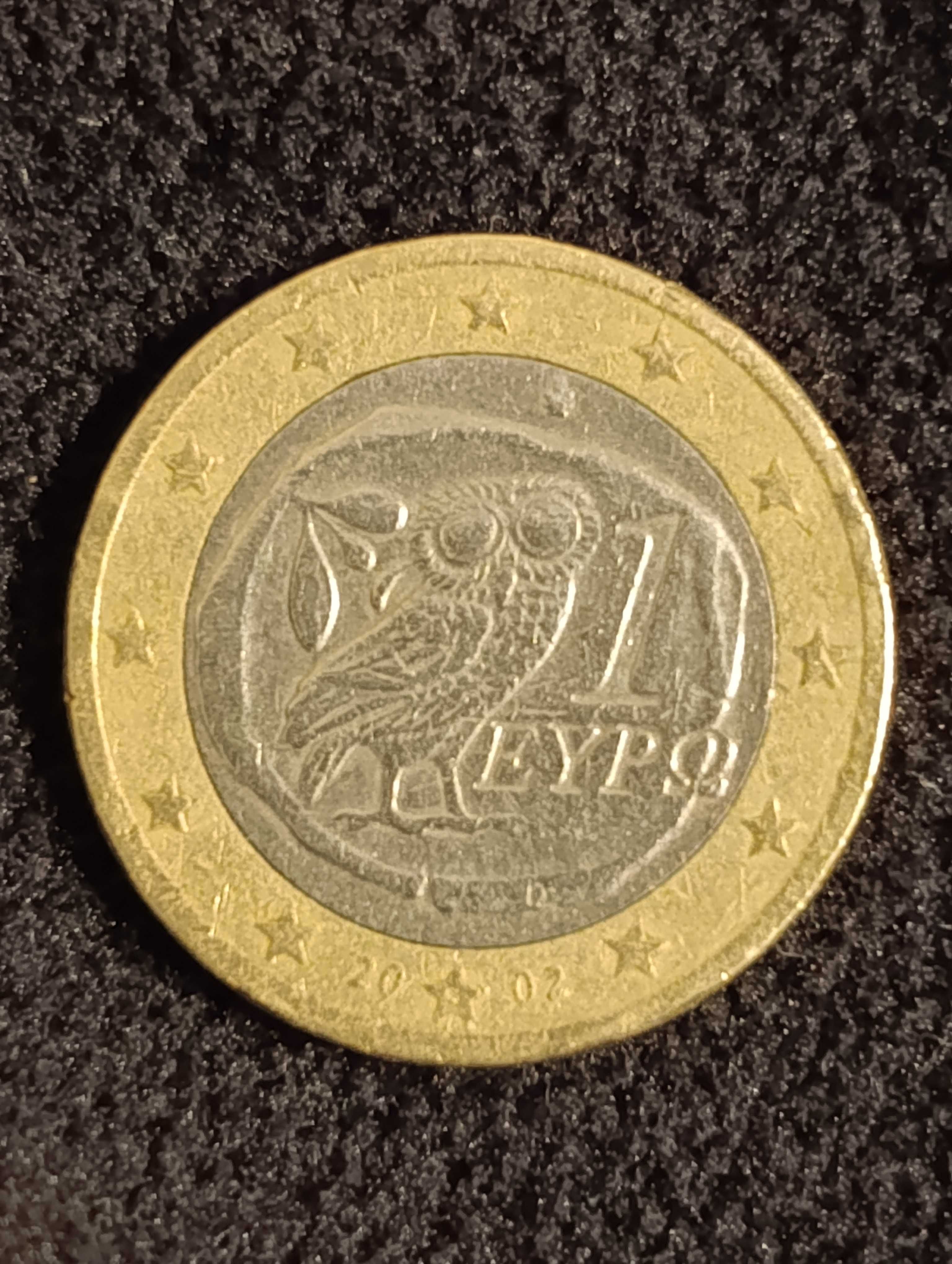 Moeda 1 euro Mocho ano 2002 com S na estrela