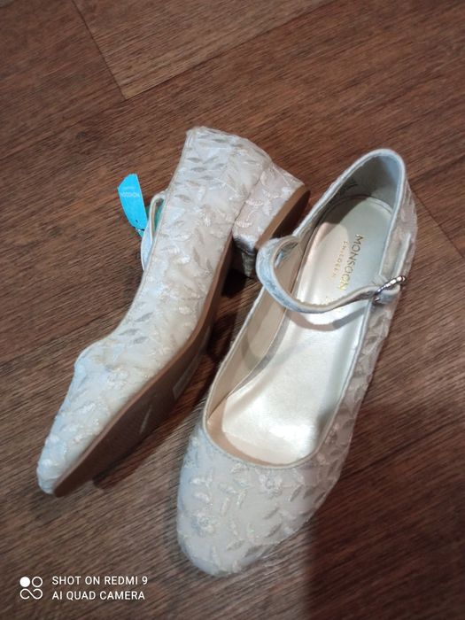 Туфли, нарядные, белые,37 размер, Monsoon
