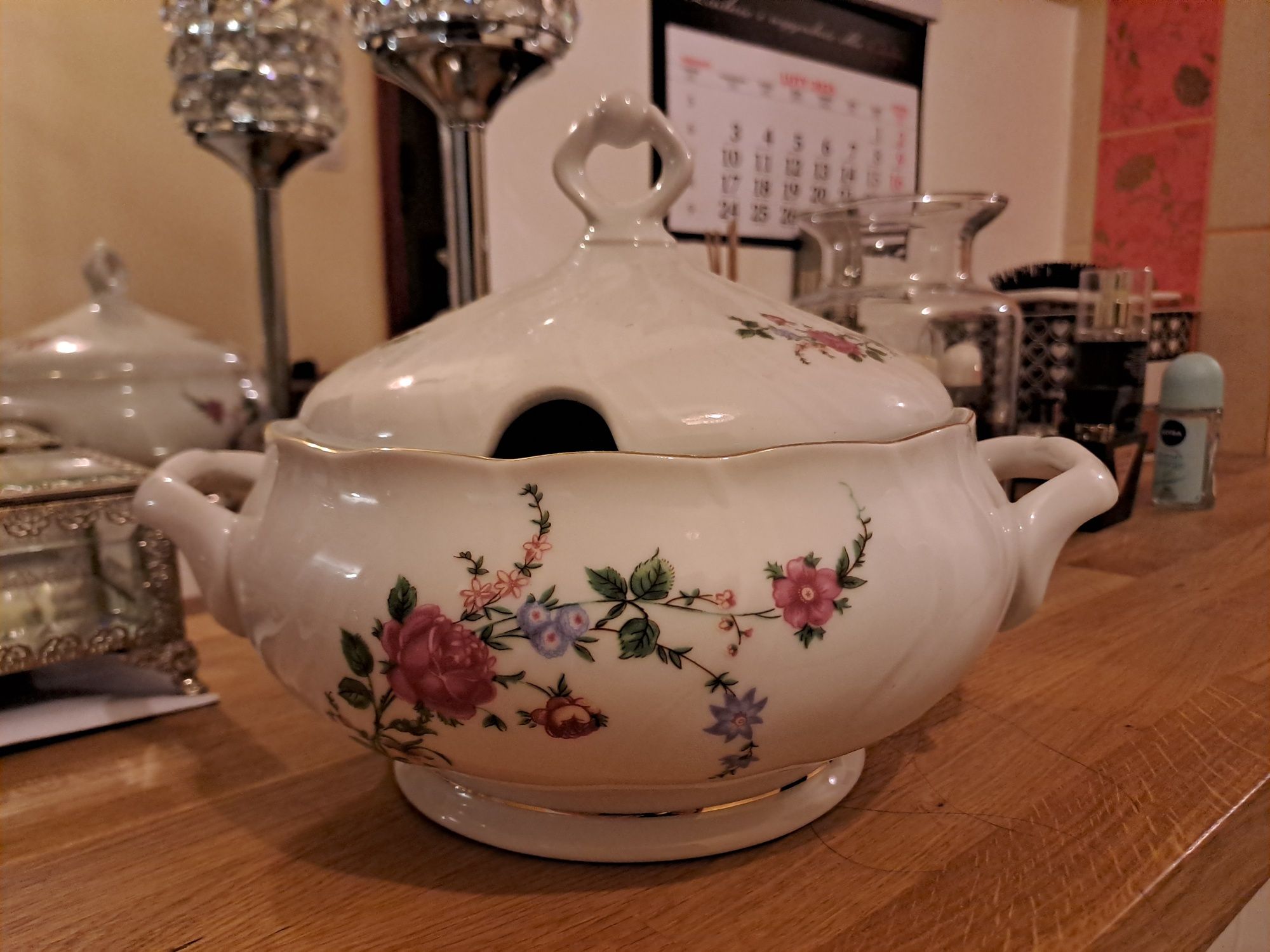 Waza do zupy Fabryka Porcelany Książ Polska PRL numer fabryczny 109