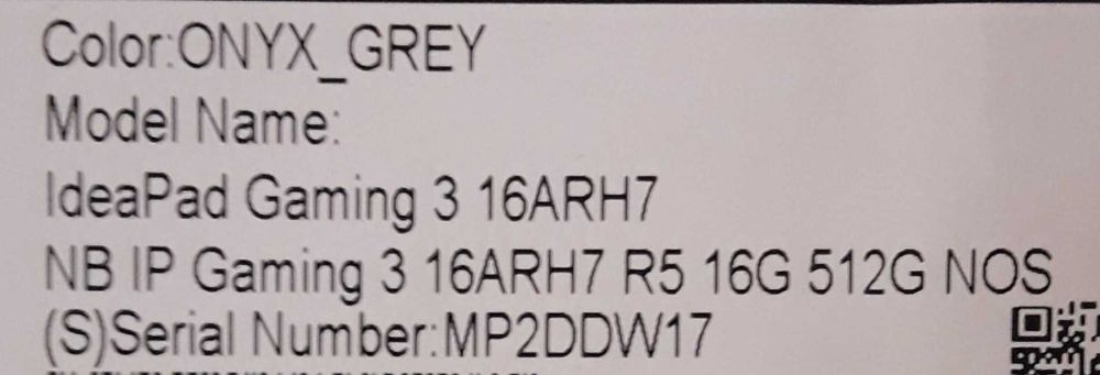 Ноутбук Lenovo ideaPad Gaming 3 16ARH7