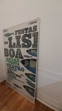 Cartaz em Quadro, Moldura santos populares