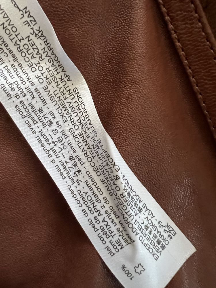 Zara kurtka 1999 zł męska skóra z włosiem ciepła premium skórzana