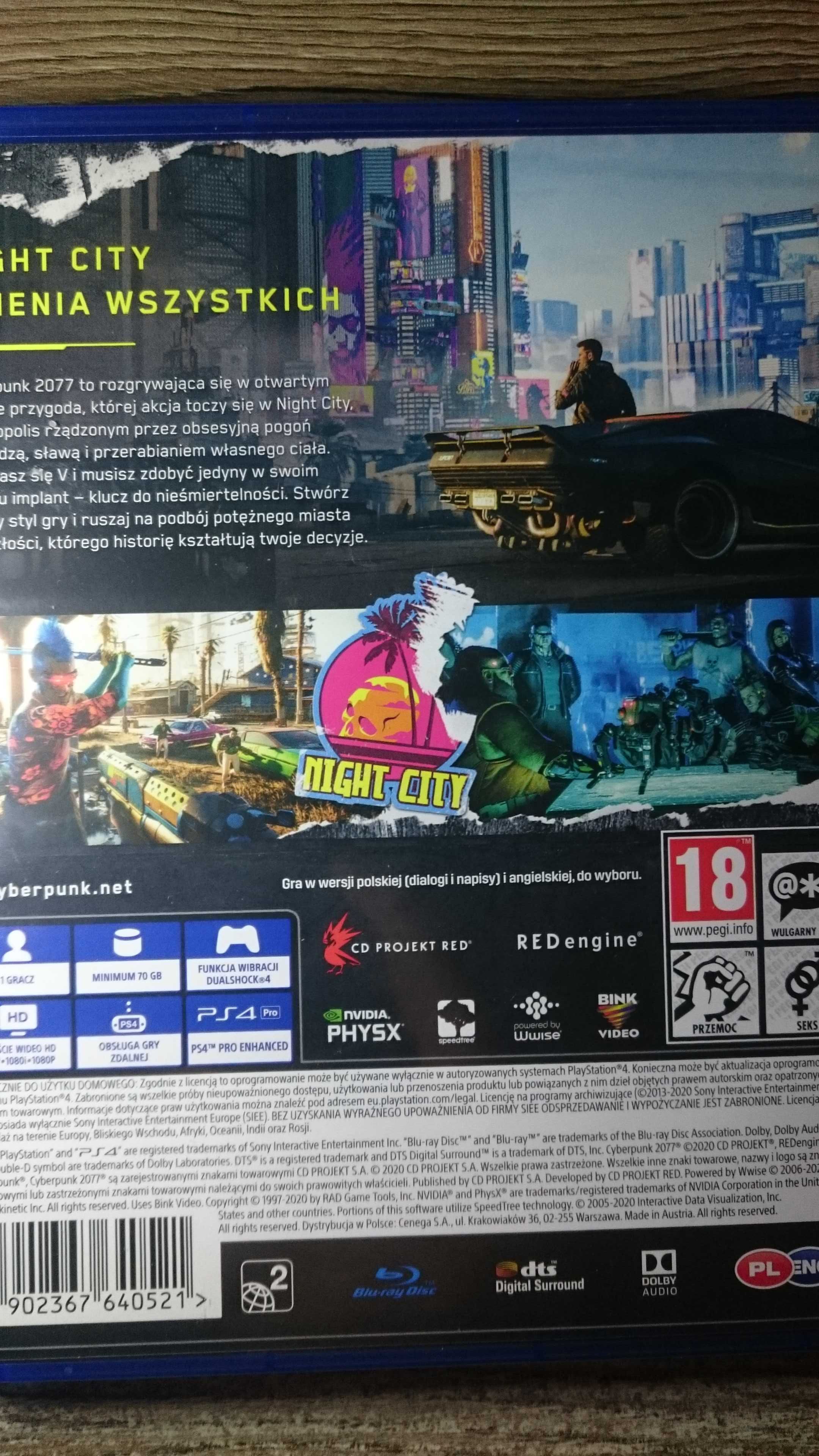 Gra Cyberpunk 2077 PS4 Playstation 4 polska wersja GTA V Spiderman