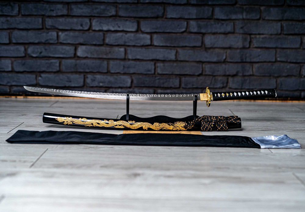 Miecz Samurajski Japońska Katana Stal Damasceńska Handmade Wa-Wa